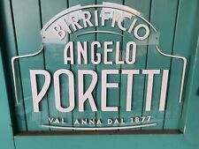 BIRRA PORETTI INSEGNA SU PLEXIGLAS CON SCRITTE BIANCHE