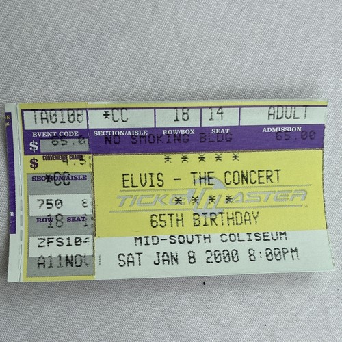 Biglietto elvis presley - biglietto,