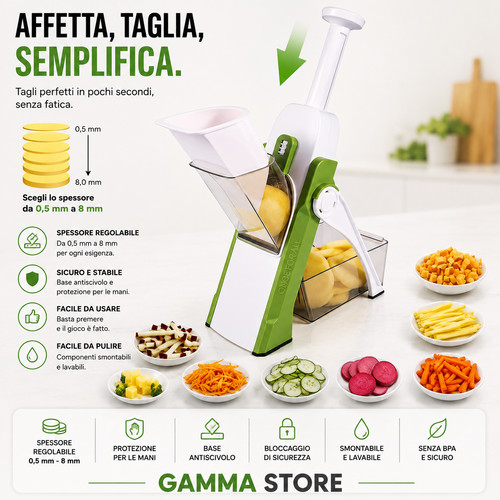 Affettatrice mandolina affetta - affettatrice,