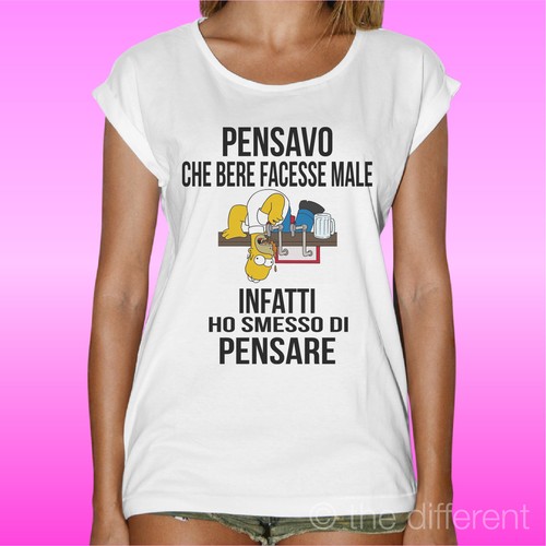Shirt donna pensave che - t-shirt,