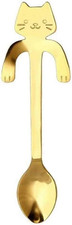 Cucchiaino Caffè Gatto Oro Idea Regalo Divertente Tisane Tè Dessert Utensili Cas