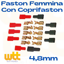 Kit 10 pz faston femmina 4,8mm