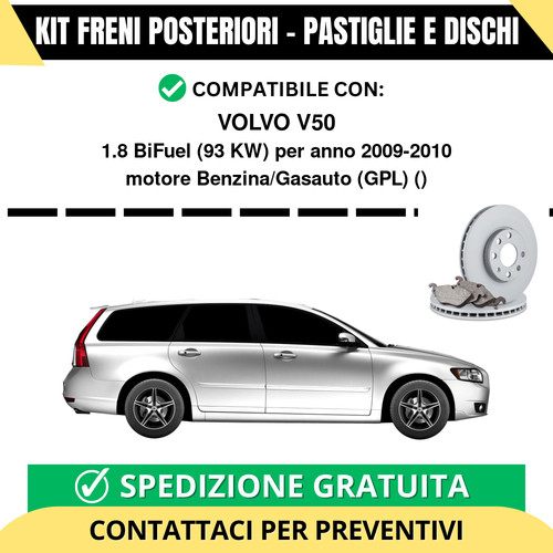 Kit freni posteriori per - per, volvo