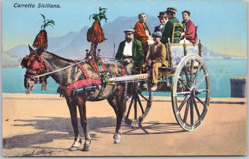 Sicily sicilian cart vintage - sicily,