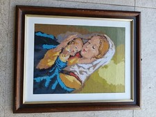 QUADRO RICAMATO A MANO - PUNTO CROCE  (59 X48)