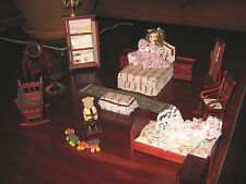 Doll's House/Camera Da Letto In legno"In Stile"Per Casette Delle Bambole(pz.19)