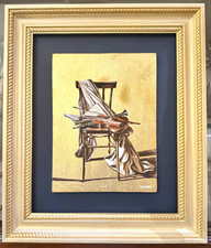Dipinto Olio su foglia oro