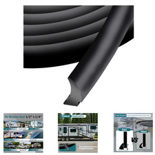 Guarnizione Parabrezza in Gomma 1/2' x 1/4' 25FT per Camper Barca Vetro Bordo Meteo