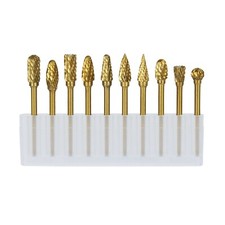 10 punte frese in carburo di tungsteno al titanio gambo 3 mm professionali punta