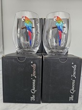 Set di 4 bicchieri da vino senza stelo The Queens Jewels. Jimmy Buffet TESTE DI PAPPAGALLO.
