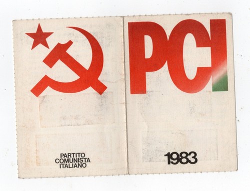 Tessera pci partito - tessera,
