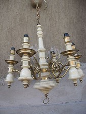 LAMPADARIO 6 LUCI - LEGNO