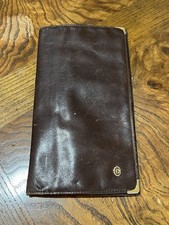 Portafoglio vintage Harrods London pelle italiana porta carte libretto assegni molto bello