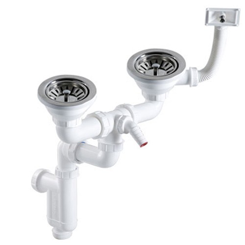 Sifone doppio scarico - sifone, 3,5''