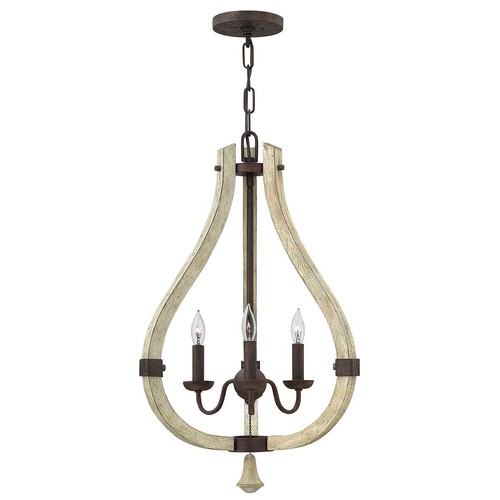 Lampadario rustico legno