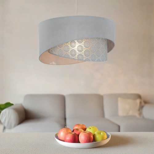 Lampadario grigio ø45cm tondo - Ø45cm,