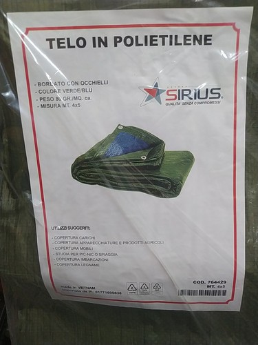 Telo polietilene 4x5 colore - telo,