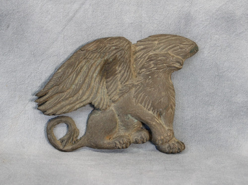 Antica targa grifone bronzo - targa,