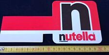 ?NUTELLA??FERRERO☆CARTELLINO IN PLASTICA PUBBLICITARIO DA SCAFFALE ADESIVO?