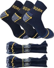 12 Paia Calzini Calze Da Lavoro In Costa e Spugna Unisex in Cotone Antinfortunis