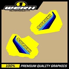 SUZUKI RM 250 1981 465 1981-82 500 1983 EVO MX DECALCOMANIE SERBATOIO GRAFICA OEM 1982