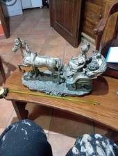 Statua  Con Cavallo E  Calesse