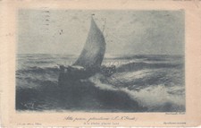 ARTE - A. Fusetti Editore, Alla pesca, Plenilunio, L. N. Gradi 1924