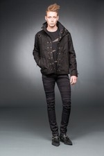 Giacca Moto Uomo Nera Tattica