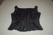 Luisa Spagnoli, Corpetto donna, Nero, Pura seta, Strass, tg 42, come nuovo