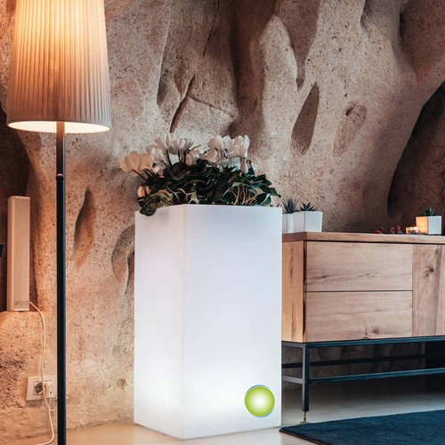 Vaso luminoso cube alto - cube, 40x40