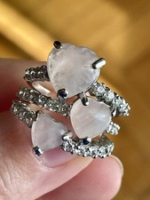 Anello Argento Con Quarzo Rosa