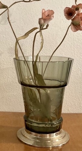 Vaso cristallo con base in - cristallo,