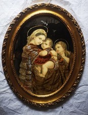 quadro Madonna Della Seggiola, Raffaello Sanzio Collage Antico  cornice d'epoca