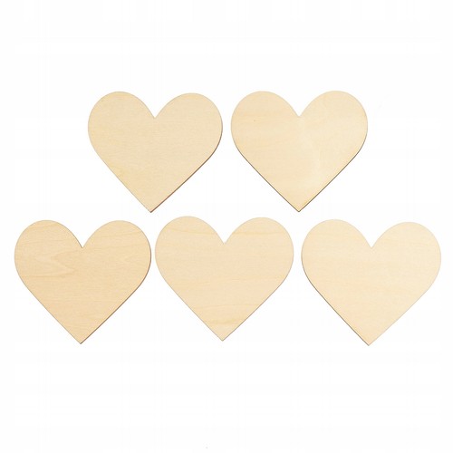 Set cuori legno 8cm - in,