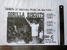 RIPRODUZIONE: Gorilla Biscuits Punk Hardcore Isola Kantiere Bologna italy tour 