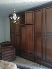 Camera Matrimoniale Letto Armadio Comodini Legno Vintage Antico Anni 60