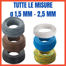 Cavo Cordina Filo Elettrico Unipolare 1,5 2,5 mm 100mt Cordicella Matassa Cavi