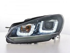 FARI ANTERIORI LED FANALI PER VW GOLF 6 08-12 DAYLIGHT NEW GTI LOOK CHROM LINE