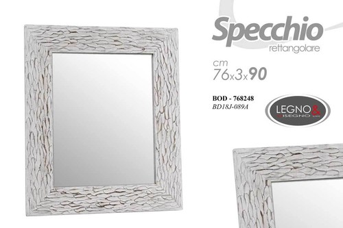 Specchio rettangolare legno - specchio,