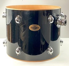 Pearl Floor Tom 14x12 Nero Fusto Timpano Sospeso con Asta e Attacco