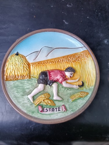 Piatto ceramica stagioni - piatto,