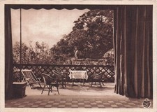 28-63) CARTOLINA RIMINI ALBERGO COLLE COVIGNANO GIARDINO PARCO INGLESE