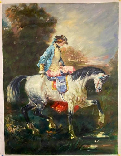 Dipinto olio scena - ad,