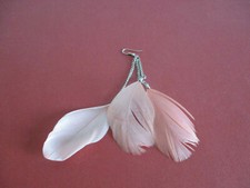 Bigiotteria - Gioielli - Orecchino Singolo Con Piume Rosa