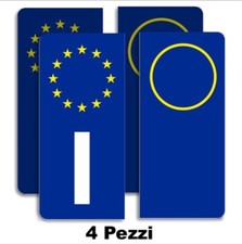 ADESIVI SIMBOLO ITALIA TARGA AUTO POSTERIORE EUROPA EUROPEA ANTERIORE qi