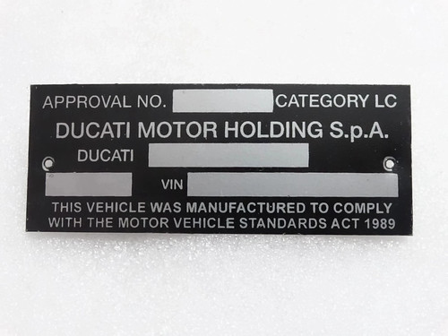 Ducati targa alluminio - targa,