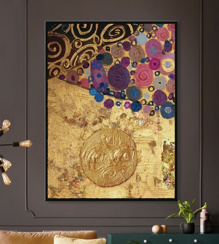 Quadro tel astratto nero - quadro, xl
