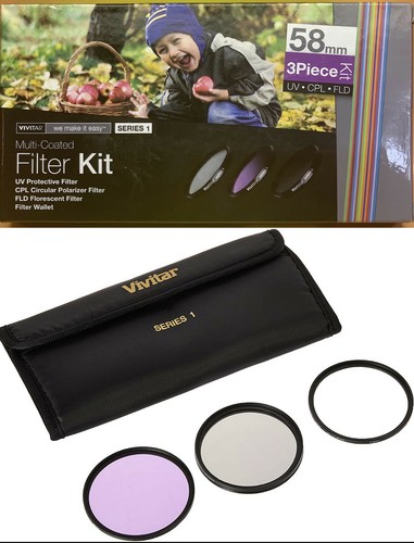 Kit filtro vivitar 58mm - filtro,
