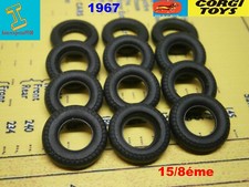 12 PNEUS NOIR CORGI TOYS