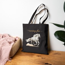 Majestic Arabian Horse Running Free Canvas Tote Eco-Friendly Bag Stylish Gift